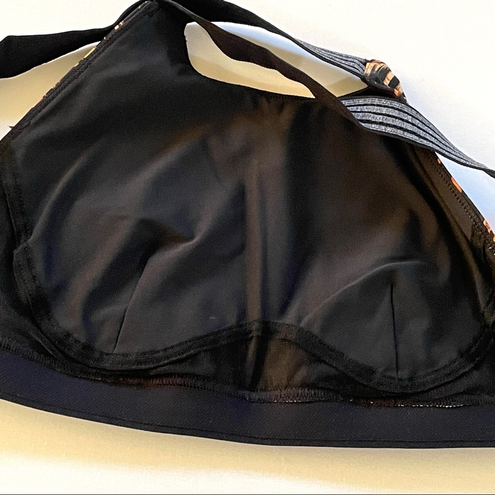 Free People Printed Practice Makes Perfect Sports Bra Crossback Black Combo NWT - Picture 10 of 16